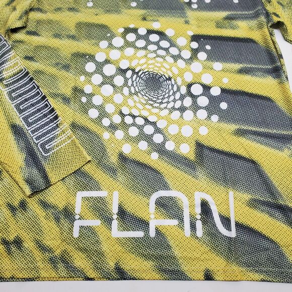 FLAN LABS Cellar Soccer Jersey Mens L Green Geo Printed Long Sleeve NWT - Picture 3 of 11